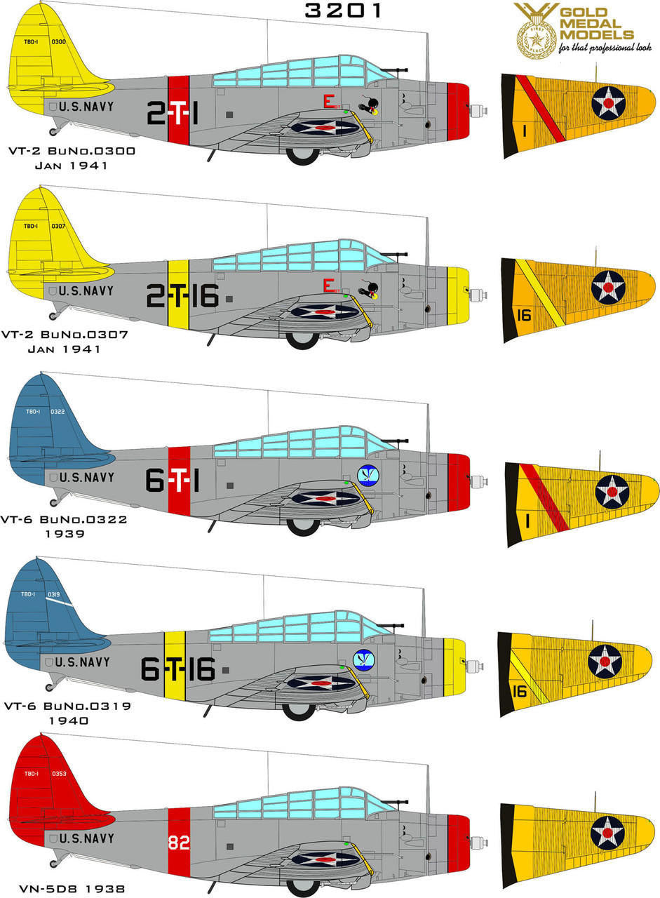 Gold Medal Models 1/32 TBD-1 Devastator - Early Set 1 3201D